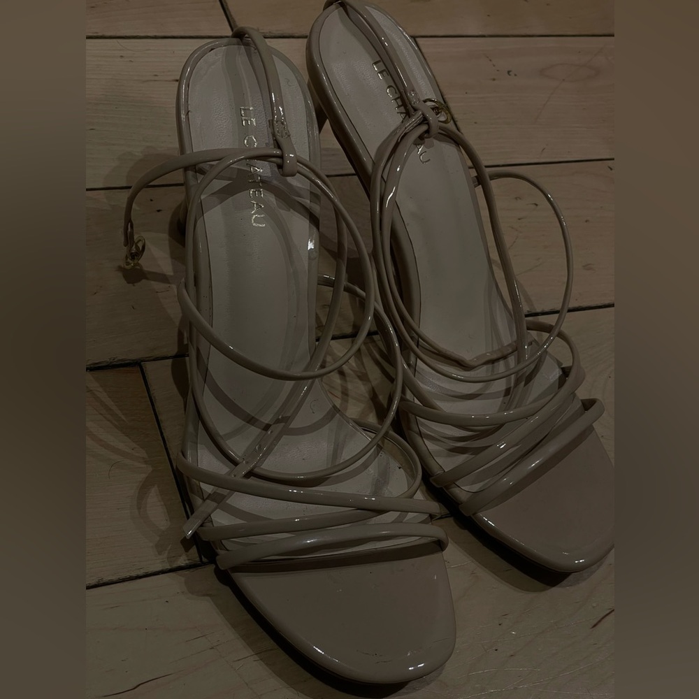Cream Strappy Stilettos